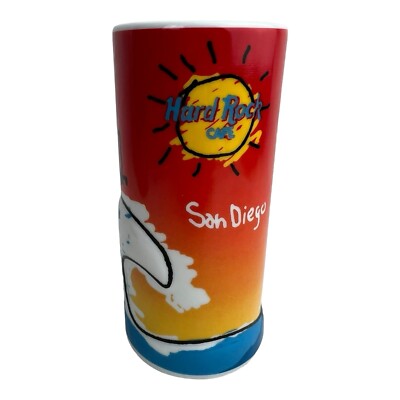 HRC Hard Rock Cafe San Diego Surfer Wellenbrecher Relief Becher 3D-Struktur Vase
