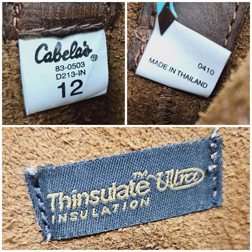 Cabelas Hunting Snow Boots Thinsulate Ultra 10" Mens 12 Leather Rubber 83-0503 - 第 15/21 張圖片