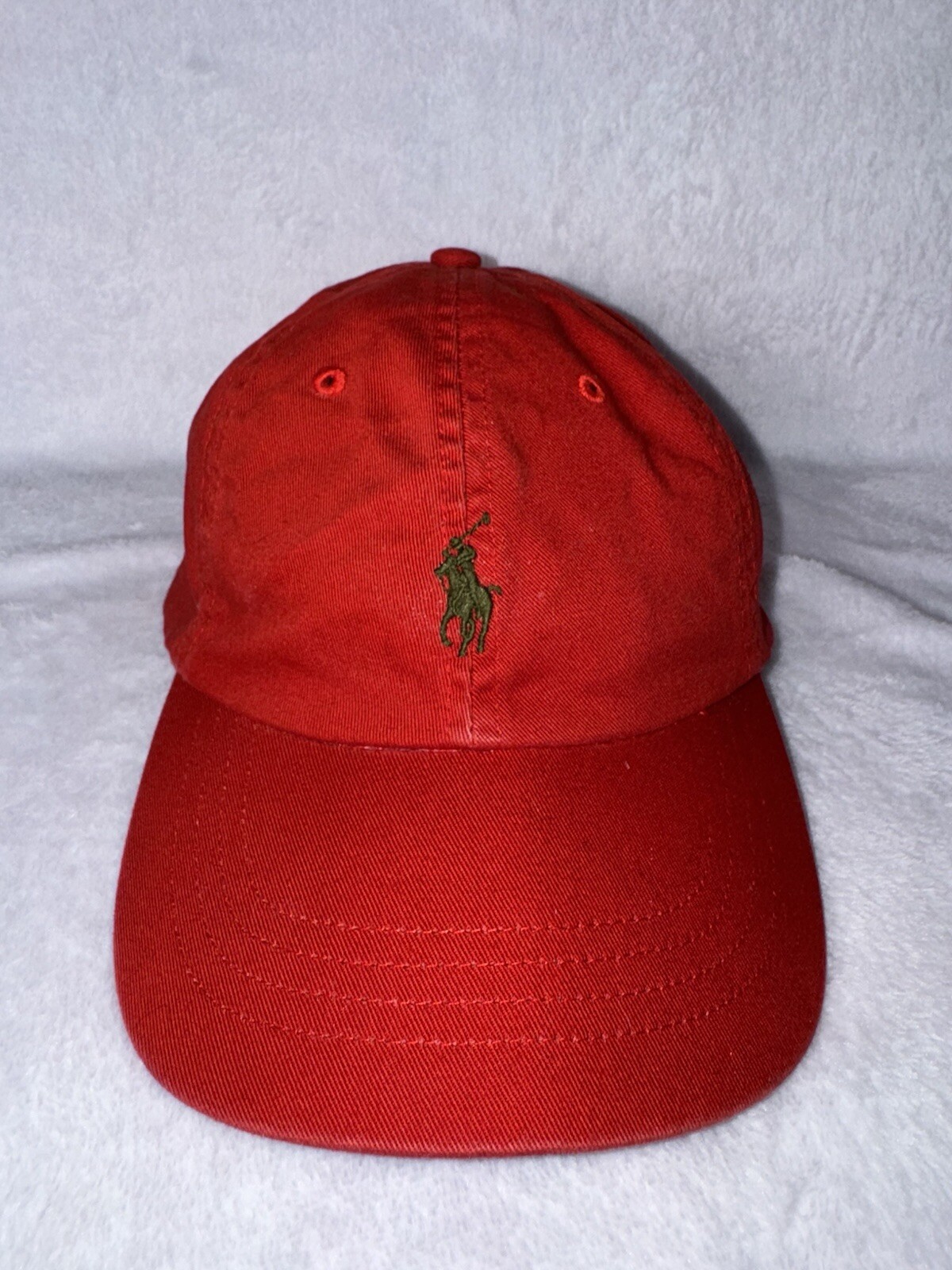 Cappello berretto baseball vintage Polo Ralph Lauren con cinturino regolabile pony ricamato