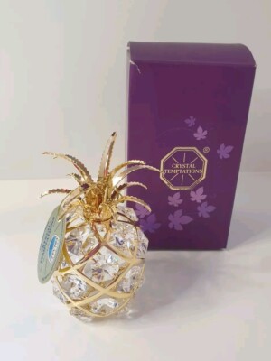 24 Karat vergoldet mit Swarovski Ananas von Crystal Temptations