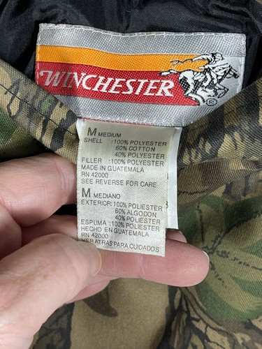 VINTAGE Winchester Vest Mens Camo Orange Conceal Reversible Trebark Sz M NWOT - Picture 8 of 9