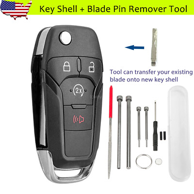 #ad For 2015 2021 Ford F150 F 150 Key Fob Shell Flip Blade Pin Removal Tool Kit $15.79