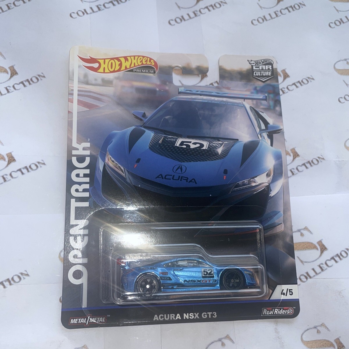 2018 HOT WHEELS CAR CULTURE OPEN TRACK ACURA NSX GT3 4/5 REAL RIDERS