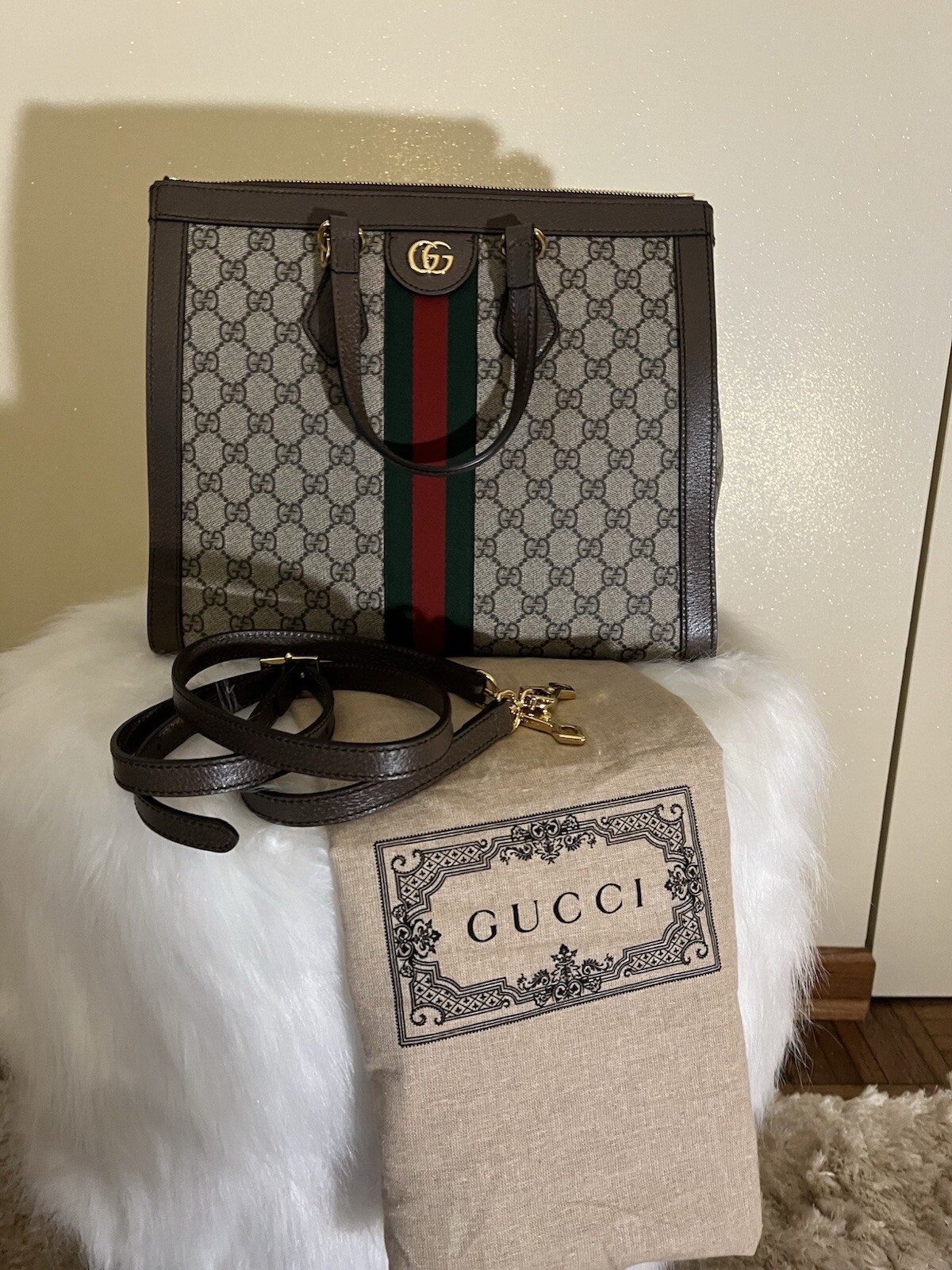 Gucci Authentic Ophidia Medium Top Handle Bag - image 1