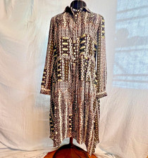 Tahari Size 14 Women's A Line Collared Lined Dress Geometric Print