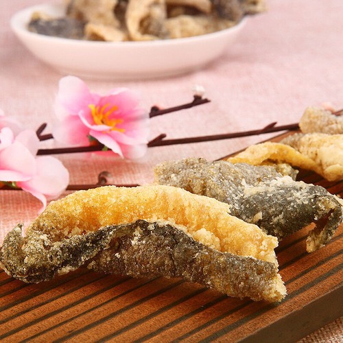 Aperitivos especializados chinos 60gx3 piel de pescado mariscos crujientes 自然派 矶烧鱼皮 即食零食香辣味香脆鱼皮香酥海鲜 - Imagen 7 de 9