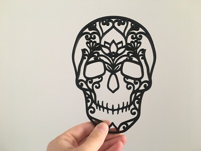 Tag der Toten Blumen Sugar Skull Wandbild Deko Hängedeko Halloween