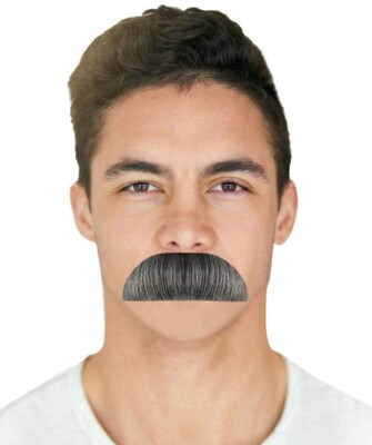 Mens Moustaches, Grey , M-1091