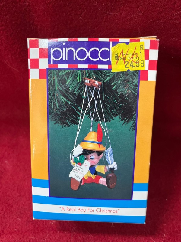 1994 Enesco Treasury of Christmas Ornament Pinnochio "A Real Boy for Christmas"