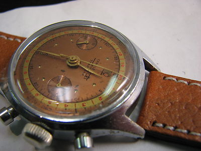 Montre Homme Charles Nicolet Tramelan - Chronographe Cadran Bronze - Occasion
