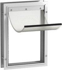 Deluxe Aluminum Pet, Cat and Dog Door with 2-Way Locking Panel for Screens, Door