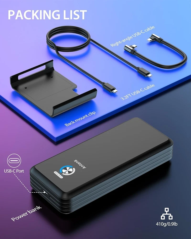 20000mAh Magnetic Power Bank PACK 45W PD 3.0 Fast 3.0 Charging  for Steam Deck