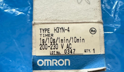OMRON: H3YN-4 :TIMER 1s/10s/1min/10min, 200-230 VAC