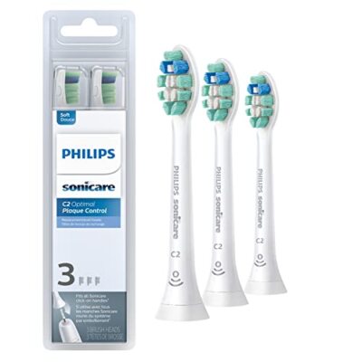 Sonicare Genuine C2 Optimal Plaque Control Toothbrush Heads, 3 Brush Heads White