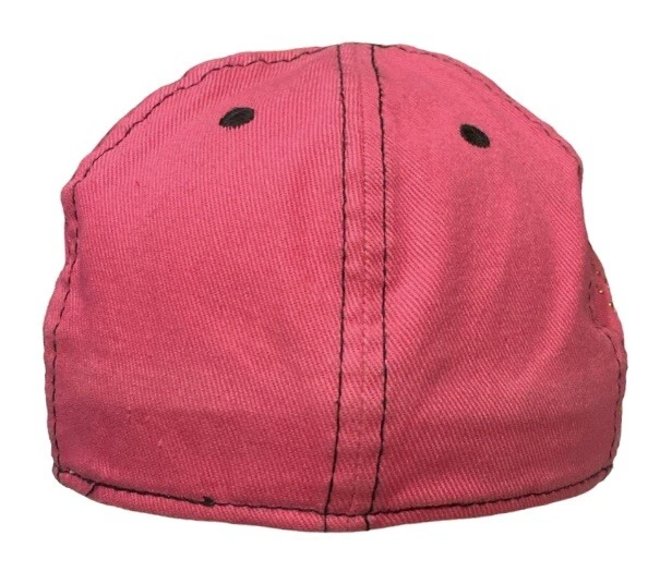 Vtg Christian Audigier Skully Fitted Hat Crystal Embellished Y2K Pink/Black Cap - Image 4 of 4