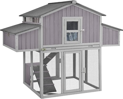 #ad Aivituvin Chicken Coop Folding 26ft² Portable Chicken House Wooden Poultry Cage $309.99