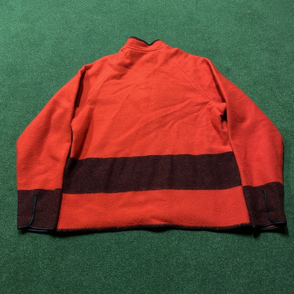 Suéter Woolrich Vintage Años 60 Para Hombres L Rojo Rayas Lana Pesada Pullover Sudadera Foto 3 de 4
