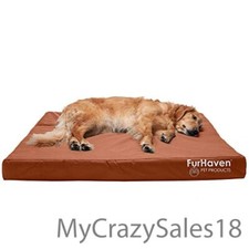 Furhaven Water-Resistant Memory Foam Dog Bed for Large Dogs
