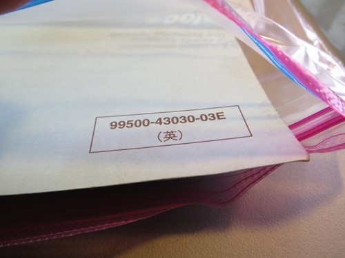 Suzuki DR-Z400S 2000 Factory Genuine Service Owner's Manual OEM 99500-43030-03E - Picture 3 of 3