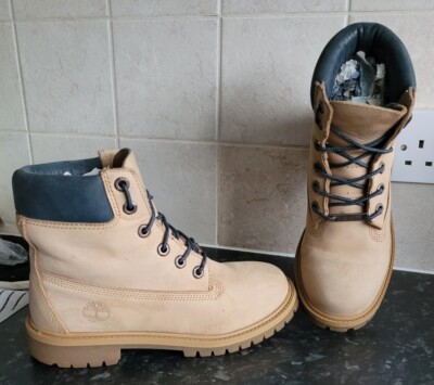 Timberland Primaloft 200 Grams Nubuck Leather Boots UK 4, Sand/Beige  Suede VGC