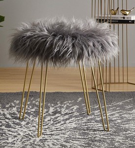 Small Grey Vanity Stool Chair Makeup Bench Seat Bedroom Bathroom Furniture New Ebay