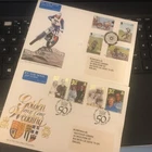 ISLE OF MAN 2 FIRST DAY COVER 1997 GOLDEN WEDDING & TRIAL DES NATIONS TT AS SCAN