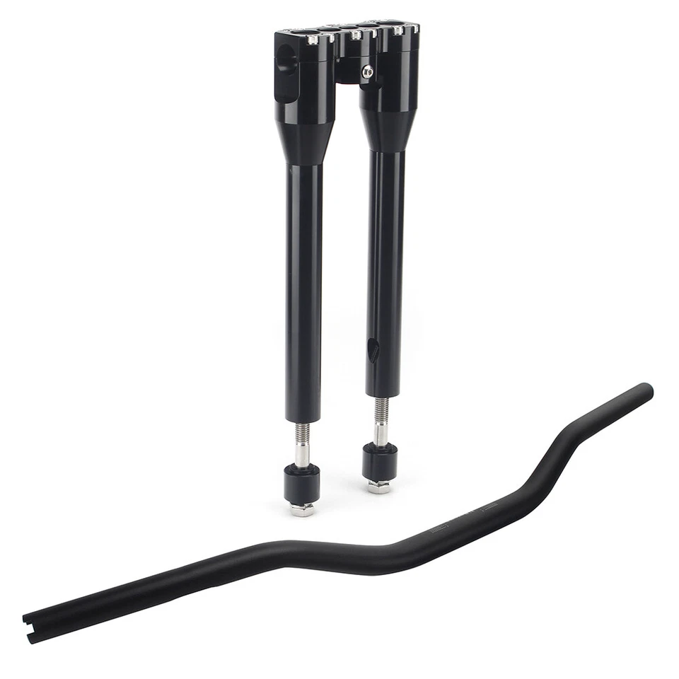 Manillar y elevador de 1-1/8" estilo Street Bob Club para Harley Dyna Softail Low Rider Foto 2 de 4