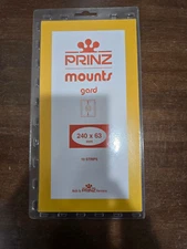 Prinz Stamp Mounts - 63x240 mm - 10 Strips - Black