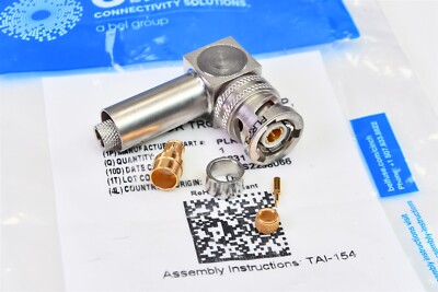 Trompeter TRB Plug R/A Full Crimp RF Connector 500MHz PLR75C-307