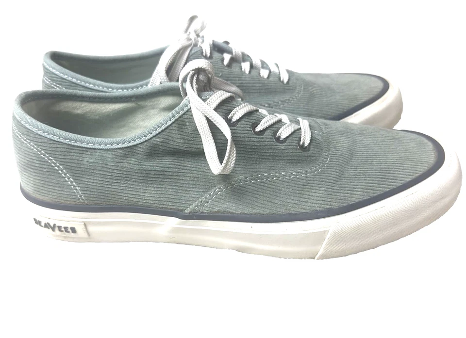 Zapatillas SeaVees para Mujer 9.5 Legend Cordies Monterey Corduroy Solid Green Lace Up Foto 4 de 4
