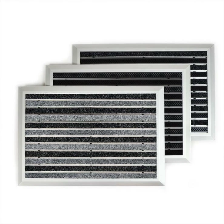 Türmatte Fußmatte ALU Textilrips Bürsten rostfrei rutschfest wetterfest Matten - Bild 2 von 4