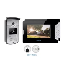 Wired Color Video Doorbell Intercom Entry System 1X 700TVL Camera 2X 7" Monitors