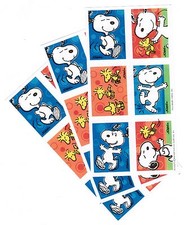 3 Sheets Snoopy  Woodstock Classic Poses Dance Hallmark Scrapbook Stickers 