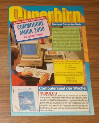 Seltene Werbung Commodore Amiga 2000 - Nebulus 1988