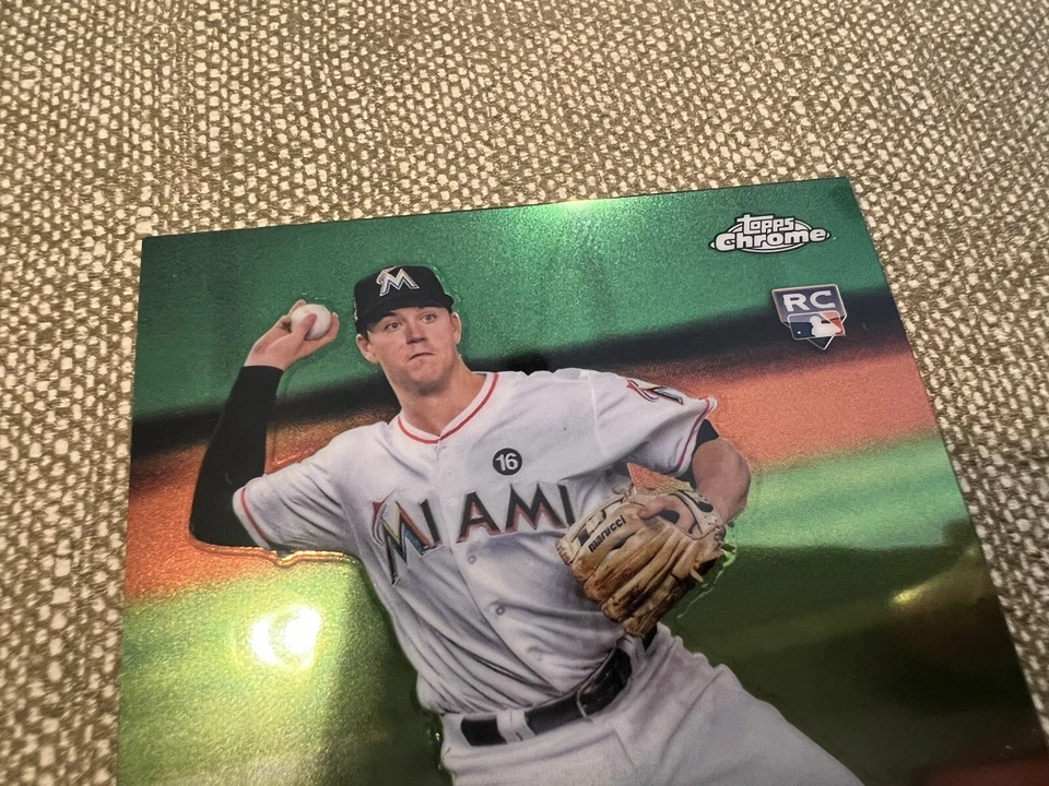 2018 Topps Chrome Brian Anderson RC Auto #RA-BA Miami Marlins Florida - Image 2 of 4