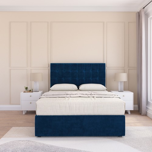 Luxury Divan Bed Base with 26'' Headboard | Storage Bed | Plush Fabric Alabama - Picture 6 of 22