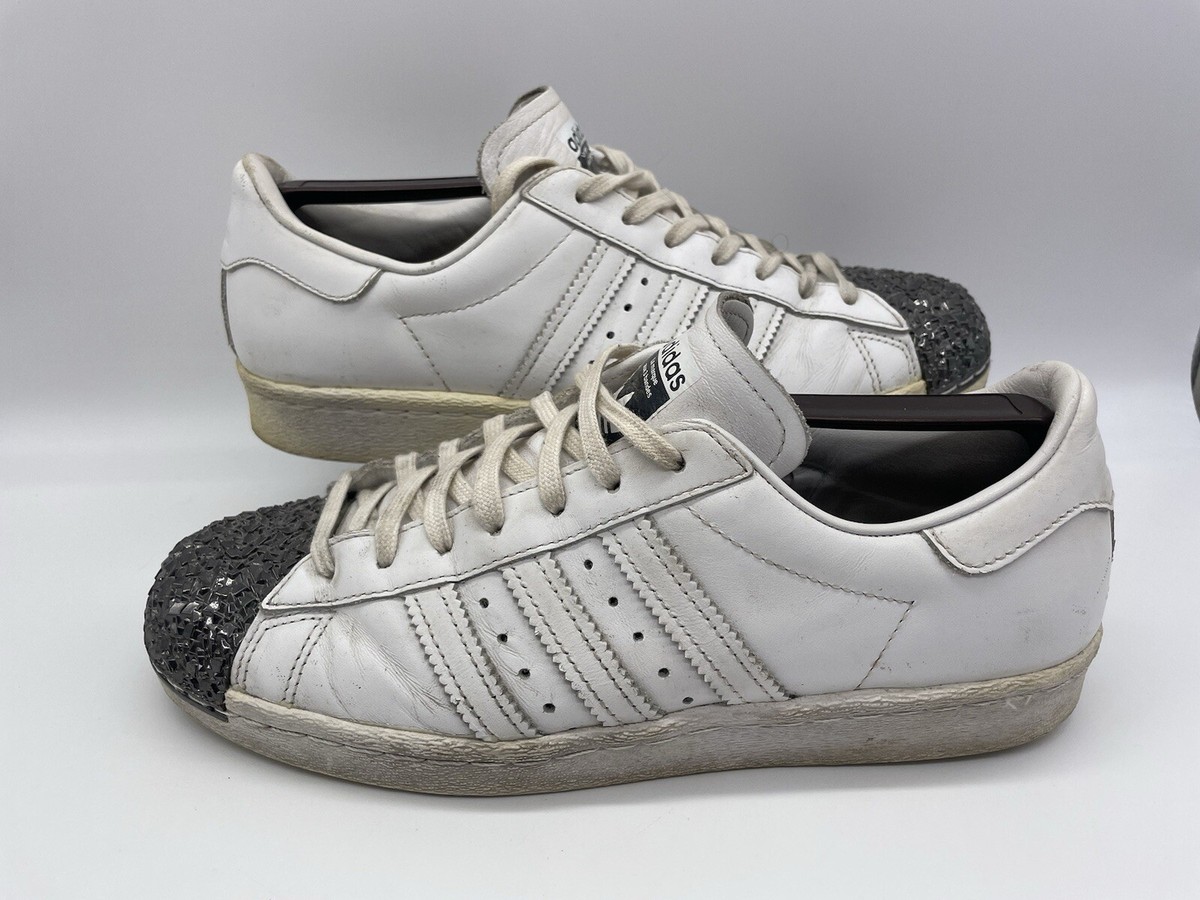 Adidas Superstar 80's Trainers Size UK White 3D Metal Diamond
