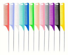 ONE SINGLE Metal Rat Pin Tail Comb For Styling Duralon Hairdresser Barber