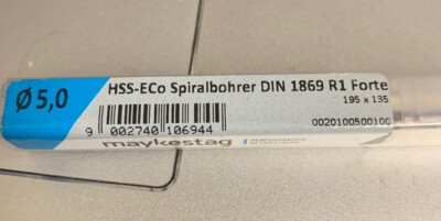 HSS-ECo Spiralbohrer DIN 1869 R1 Forte 195x135