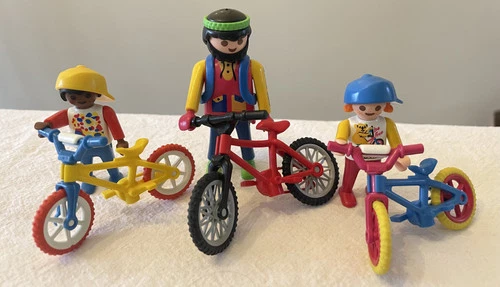 Playmobil 3712 Mountain Bike Set Vintage COMPLETE with figures & accessories