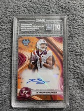 Kyron Drones 2024 Bowman Best Autograph Rc TAG Graded 10 Orange Refractor #11/25