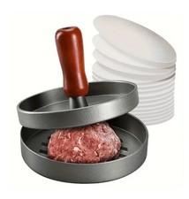 Burger Press Round Stainless Steel Burger Smasher Heavy Duty BBQ Patty Maker UK