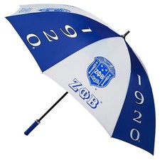 Zeta Phi/&Phi; Beta Jumbo Umbrella Blue/White - 60"