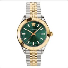 Versace Hellenyium Green Sunray Dial Quartz Men's Watch, 42mm