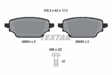 TEXTAR Q+ BREMSBELÄGE SATZ HINTEN passend für NISSAN TOWNSTAR RENAULT GRAND KANG