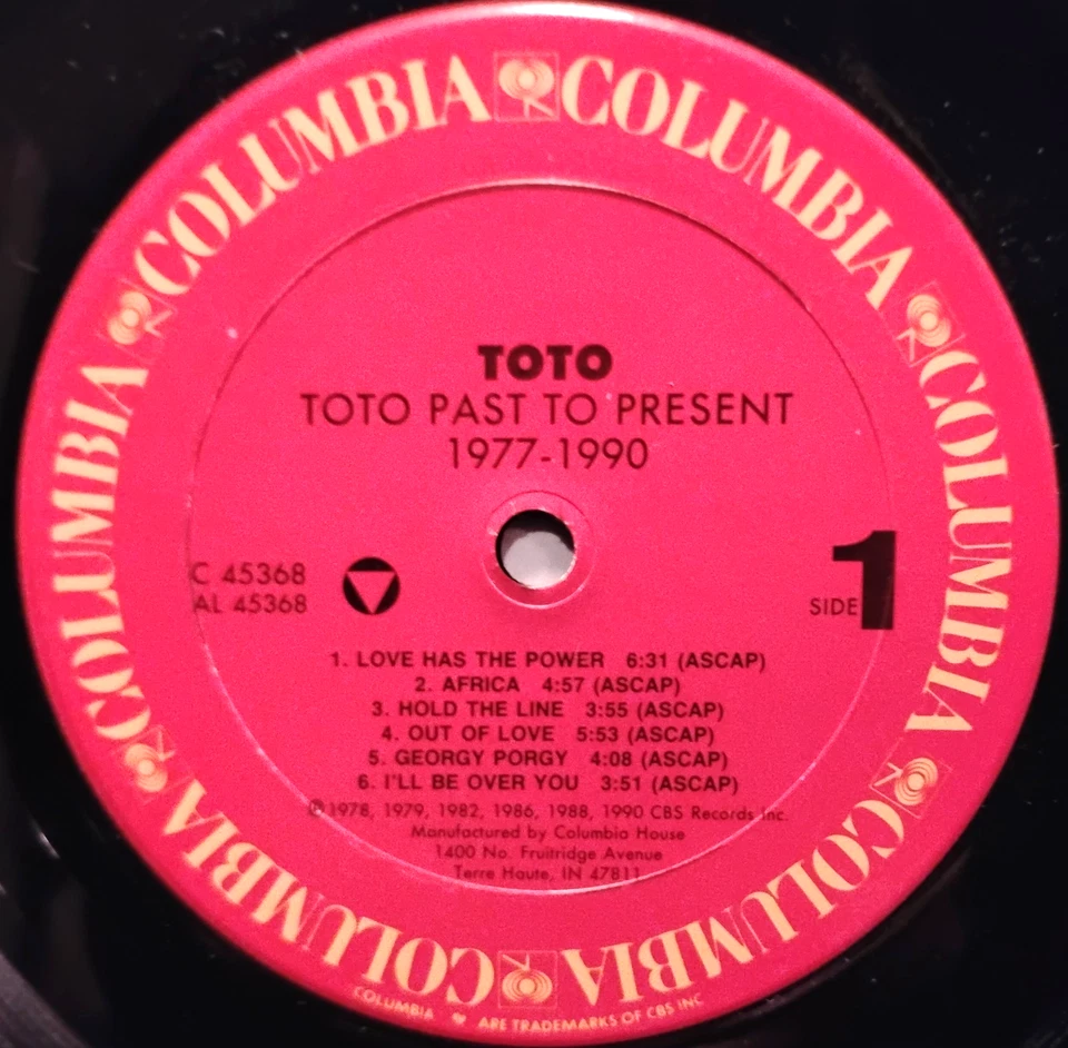 TOTO "PAST TO PRESENT 1977 - 1990" (RARE NM VINYL / IN-SHRINK / 1990) - Image 4 of 4