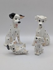 Vintage Walt Disney 101 Dalmations Set Of 4 Ceramic Figurines 1970s Japan VGC
