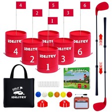 Ultimate 6 Holes Backyard Outdoor Golf Games with 2 Adjustable Clubs, Lawn Go...