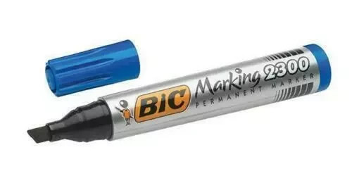 Neu BIC Permanent Marker Stifte 2300 dicke Keilspitze Markierspitze schwarz blau rot - Bild 5 von 10