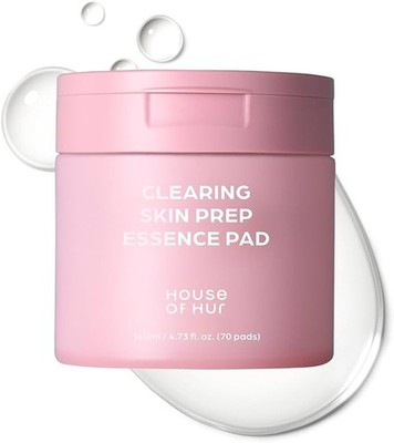 House of Hur Korean Toner Pads 70 Pads (140 ml) Clearing Skin Prep Essence Pads